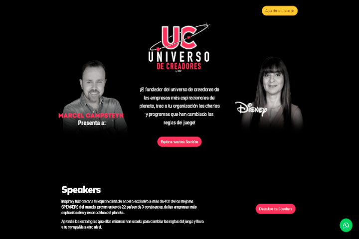 Sitio web Universo de Creadores